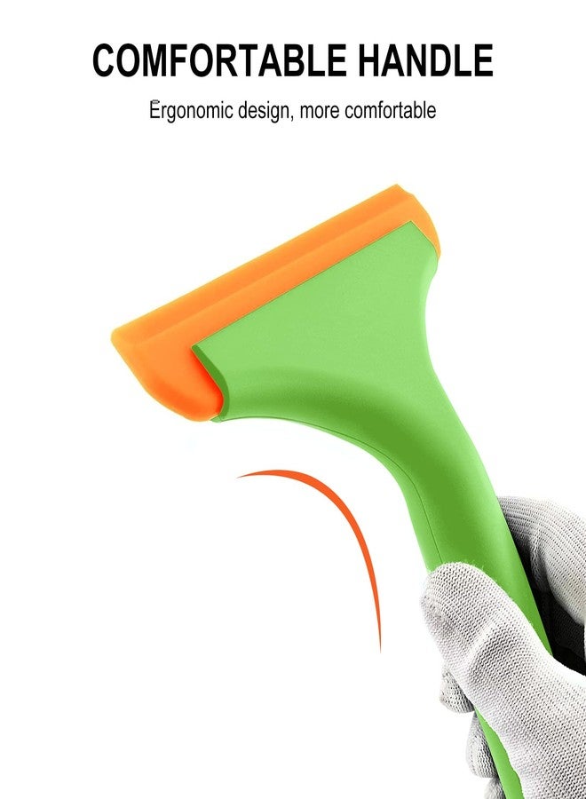 سيتسيل ممسحة زجاج صغيرة من سيت سيل لتنظيف أبواب الدش الزجاجية، ممسحة سيليكون صغيرة لتنظيف زجاج السيارة الأمامي، لون أخضر - Image 4