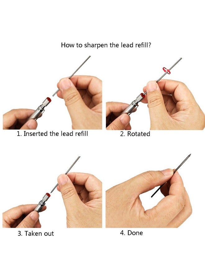 بايل JYsun 6 قطع أقلام رصاص ميكانيكية 2 مم مع 4 عبوات أقلام ملونة و2 عبوات أقلام سوداء للرسم الفني والنجار والكتابة والحرف اليدوية - Image 5