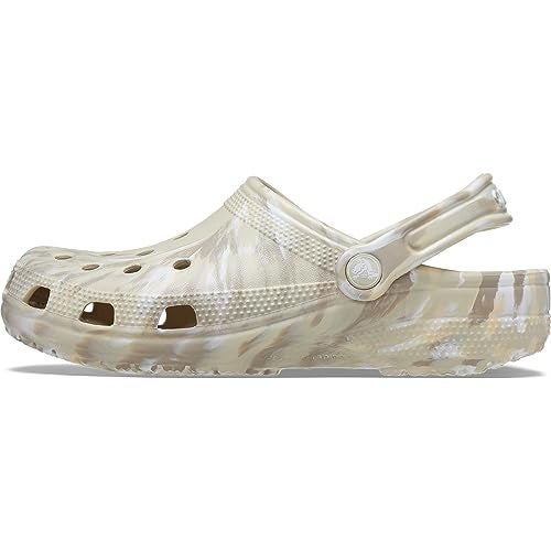 Crocs Classic Marbled Tie-Dye Clog Bone/Multi Men's 11, Women's 13 Medium - Image 1