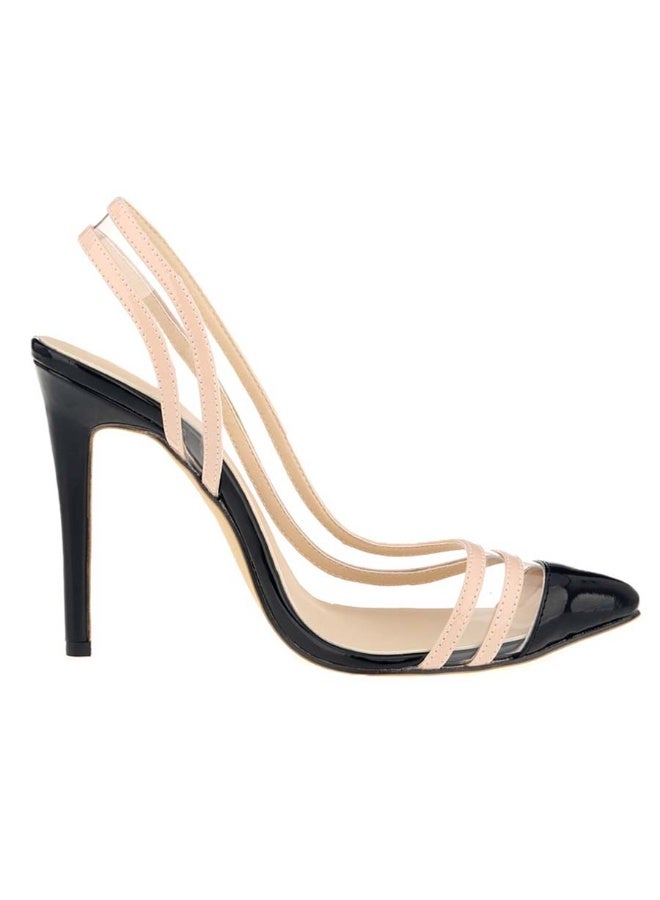 Loquat كعب ستيليتو أسود مدبب من الطراز البريطاني - Image 3