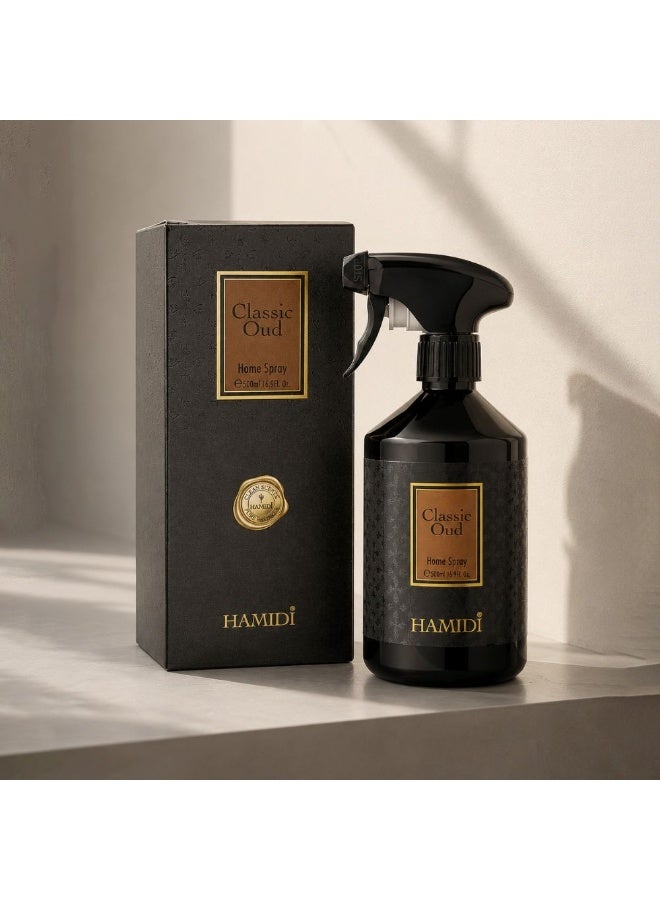 Hamidi Classic Oud Room Spray 500ml, Multi Colour, Home Fragrance Room Spray For Interior Scenting, For Home Styling, Tabletop Display And Interior Ambience - Image 2