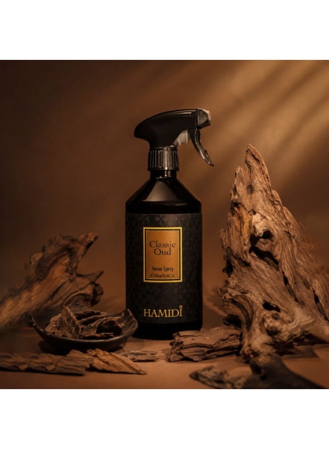 Hamidi Classic Oud Room Spray 500ml, Multi Colour, Home Fragrance Room Spray For Interior Scenting, For Home Styling, Tabletop Display And Interior Ambience - Image 4