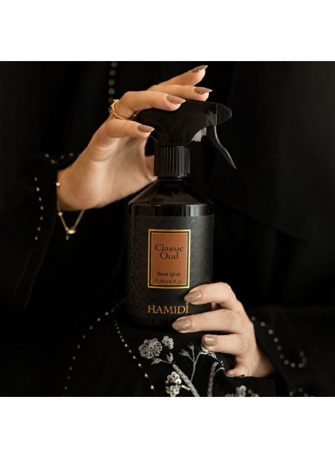 Hamidi Classic Oud Room Spray 500ml, Multi Colour, Home Fragrance Room Spray For Interior Scenting, For Home Styling, Tabletop Display And Interior Ambience - Image 3