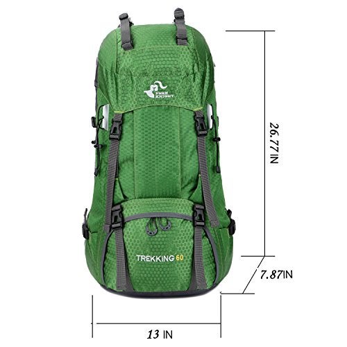 Bseash 60L Waterproof Hiking Camping Backpack with Rain Cover, Large Outdoor Sport Travel Daypack Rucksack for Climbing - Image 2