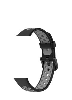 Watch Sport Silicone Smart Watch Band Replacement Strap For Huawei Honor Band 8 (Black& Gray)  - Image 1