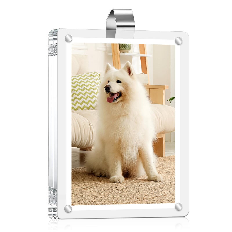 Drytuns Car Visor Photo Clip Car Picture Holder Acrylic Magnetic Picture Frame Magnetic Photo Frames for Refrigerator for Car Refrigerator Home School Office - Image 3