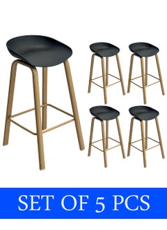 Set Of 5 Pieces Bar Stools Modern Counter Height Barstools
