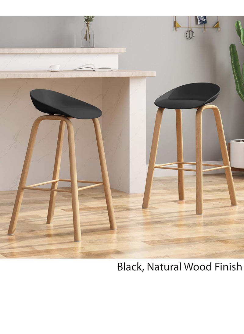 Living - Set Of 5 Pieces Bar Stools Modern Counter Height Barstools - Image 1