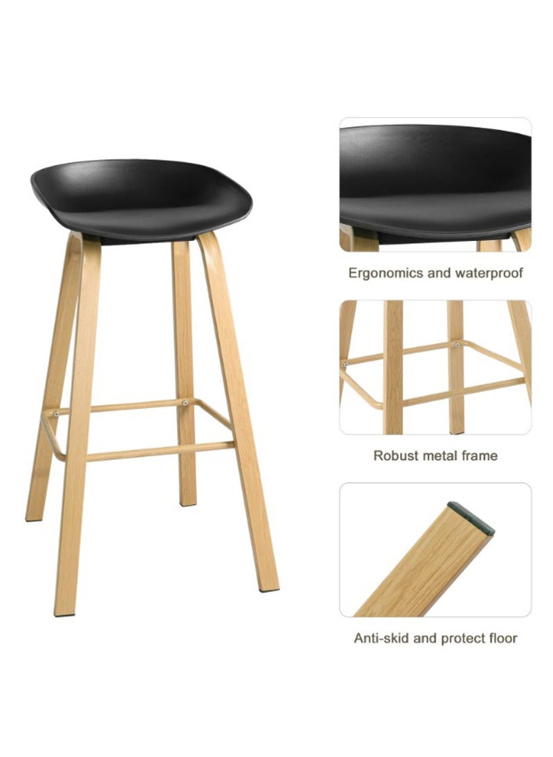 Living - Set Of 5 Pieces Bar Stools Modern Counter Height Barstools - Image 1