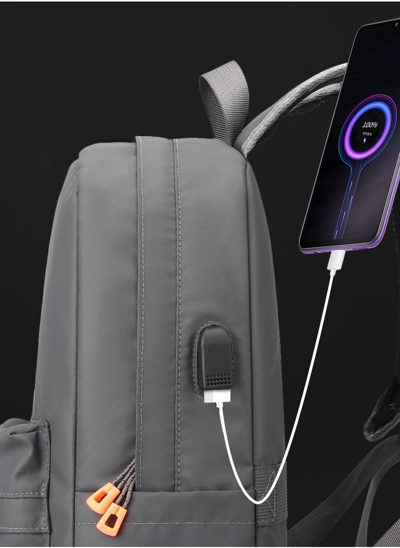 DUNISO - Travel Laptop Backpack Business Anti Theft Slim Durable Computer Backpack with USB Charging Port Water Resistant College School Backpack Computer Bag Gifts for Men & Women Fits 15.6 Inch Notebook Grey - Image 1