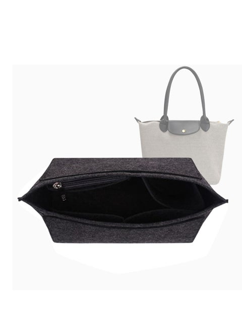Folding Tote Bag organizer insert, Felt Organizer Insert, Handbags Base Shaper, for Insert Wallet Organizer, Small, Dark Gray