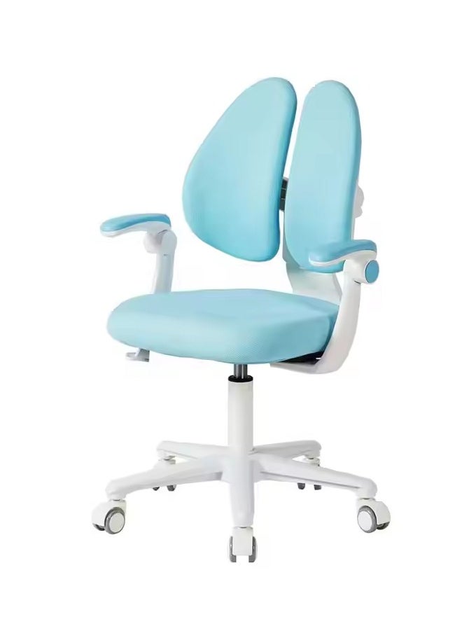 Generic - Study Chair Child's Children Student Study Office Computer Chair Ergonomic Office Desk Computer Chair Study Chair For Boys Girls With Height Adjustable Swivel Mesh Task Student Chairs For 4-12 (Blue) - Image 1