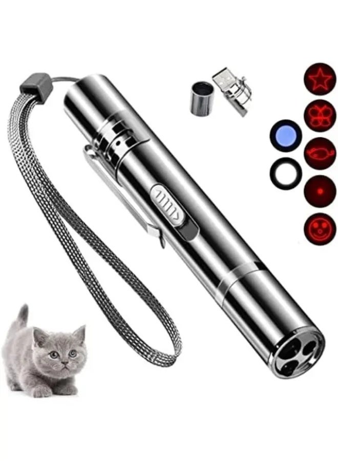 Let’s Pet Cat Laser Toy, Laser Pointer Interactive Toys for Indoor Cats Dogs, Red Dot Light Lazer Pointer, Long Range 3 Mode USB Rechargeable Pet Kitten Chase Exercise Toy, Small Laser Presentation Clicker Pen - Image 1