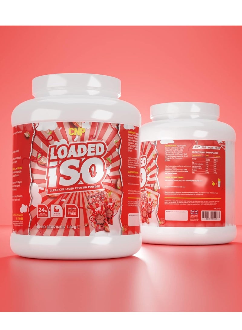 CNP Loaded ISO, Clear Collagen Protein Powder, 24g Protein, 1.8kg, 60 Servings, (Strawberry Laces) Gluten & Lactose Free, Premium Muscle Recovery & Growth | Sugar & Fat Free , High Protein - Image 3