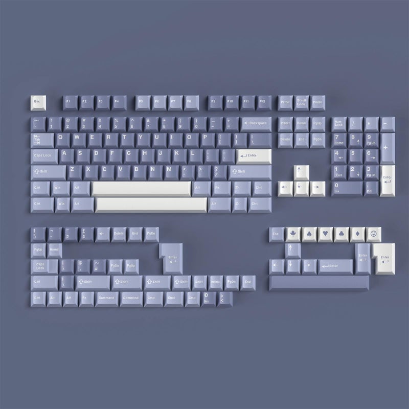 Sumgsn 163 Keys Doubleshot Keycaps Set Cherry Profile Fishing Key caps with 7u Spacebar Fit for 61/64/87/104/108 Cherry Mx Switches Alice Keyboard Mechanical Keyboards - Image 1