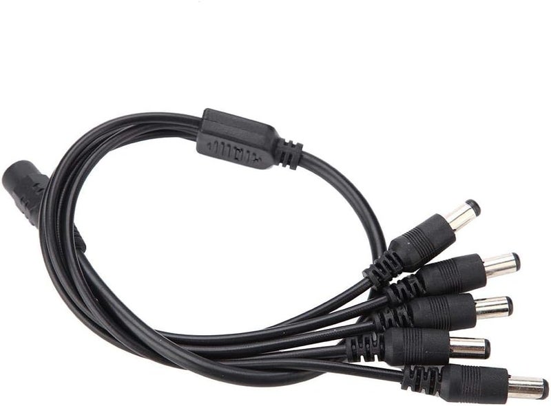 klarako Adapter Cable Splitter, for CCTV Security Surveillance Camera Power System and Led Strips Lighting Connection1 Female to 2/3/4/5 Male Splitter Adatper Cable Camcorder Power Cable(1 Female to 5) - Image 1