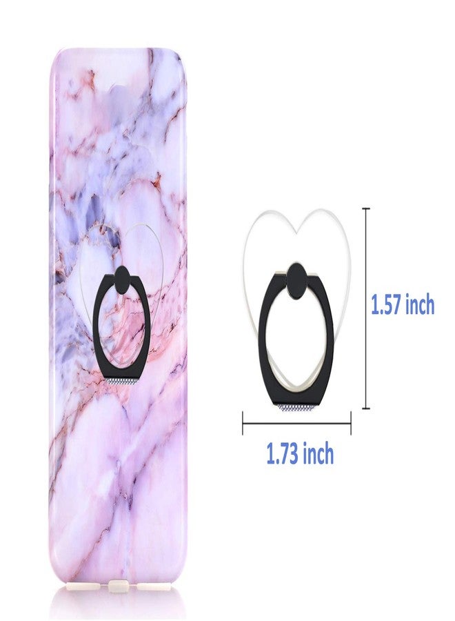lenoup Transparent Heart Cell Phone Ring Holder Kickstand,Bling Bling Sparkle Diamond Clear Heart Cell Phone Finger Ring Grip Stand(Silver/Black) - Image 5