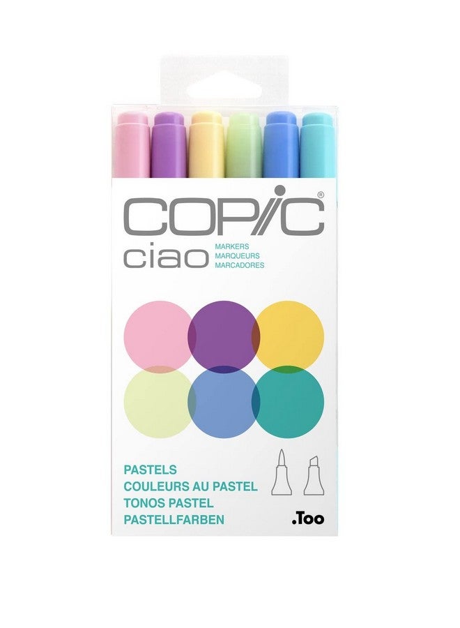 Copic Marker Ciao Markers,Pastels,6-Pack,Assorted - Image 1