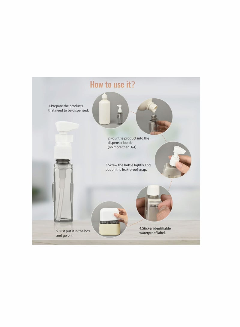 SYOSI Travel Bottles, Leak Proof Containers For Toiletries TSA Approved Airplane Accessories Kits For Liquid Travel Size Accessories and Shampoo Conditioner Bottles (4 Pack) - Image 5