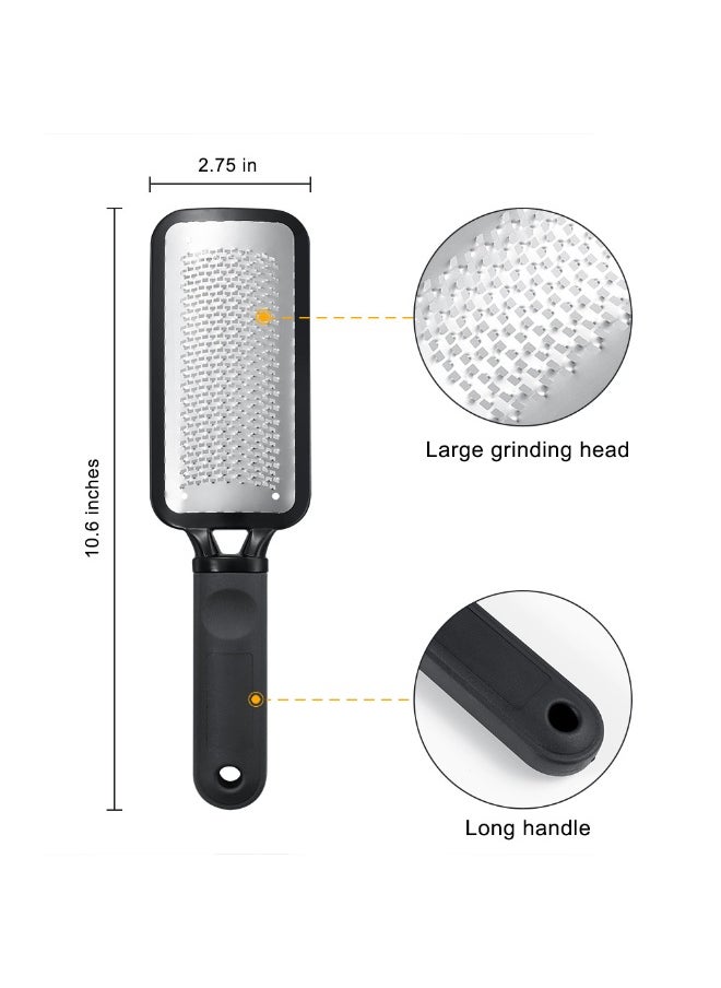 WISFOR Foot Scrubber Foot Files Callus Remover Black Heel Grater Dead Skin Remover Stainless Steel Heel Scraper for Cracked Heels  - Image 2