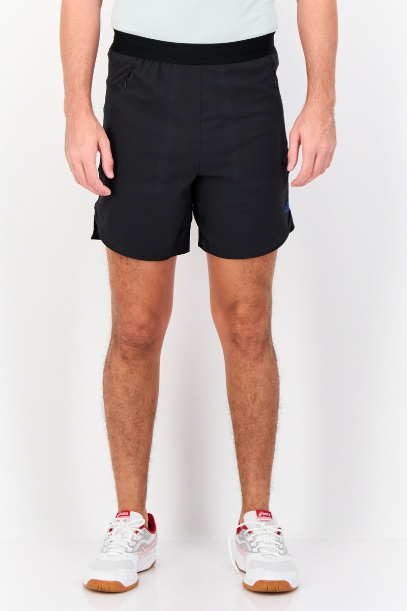 Adidas Men Sportswear Fit Drawstring 7 Inseam Training Shorts, Black  - Image 1
