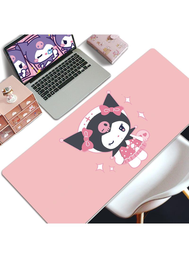 Y&D لوحة ماوس للألعاب من Kuromi Girls Gift لوحة مكتب كبيرة ممتدة وحواف مخيطة ولوحة ماوس طويلة وقاعدة مطاطية غير قابلة للانزلاق 800X300X4mm - Image 1
