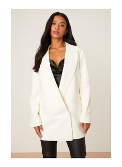 Petite Side Split Double Breasted Blazer