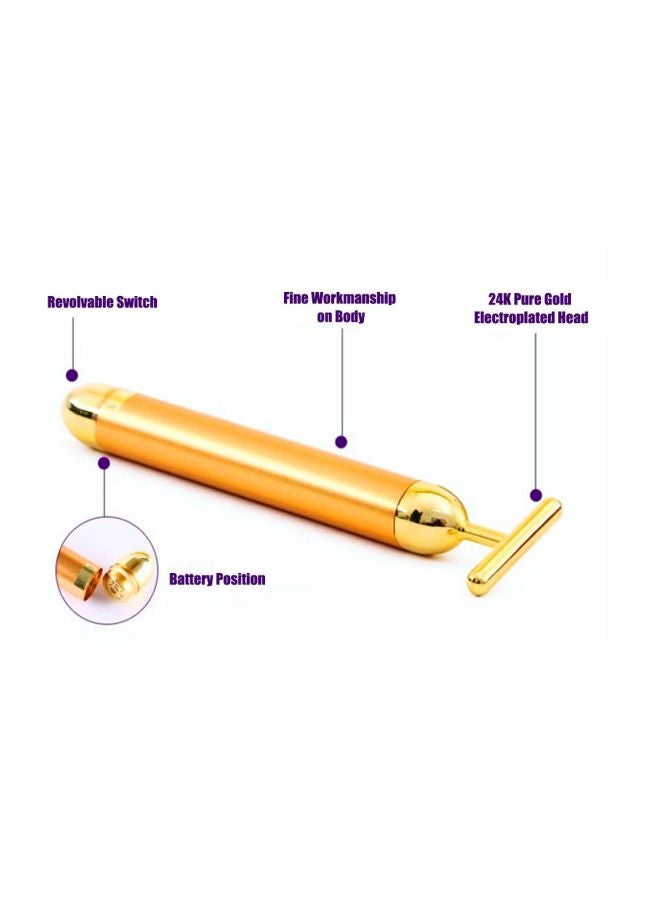 إسكدنيا جهاز مساج للوجه مضاد للتجاعيد ذهبي - Image 4