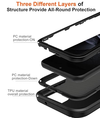 Guirble for Samsung Galaxy S23 Plus Case - Shockproof Drop-Proof Non-Slip, Heavy Duty Protective Case for Samsung S23 Plus, 6.6 Inch (Black) - Image 2