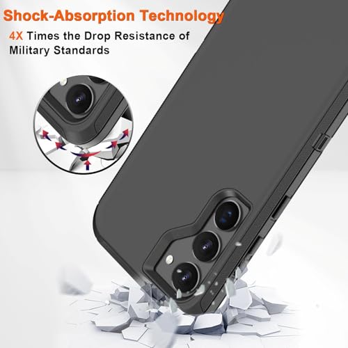 Guirble for Samsung Galaxy S23 Plus Case - Shockproof Drop-Proof Non-Slip, Heavy Duty Protective Case for Samsung S23 Plus, 6.6 Inch (Black) - Image 3