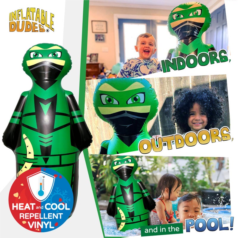 INFLATABLE DUDES Ninja Toy 47 Inches Kids Punching Bag  Already Filled with Sand Bop Bag  Inflatable Bopper  Boxing  Ninja Birthday Party  Party Decorations  Punching Bag for Kids Archy - Image 3