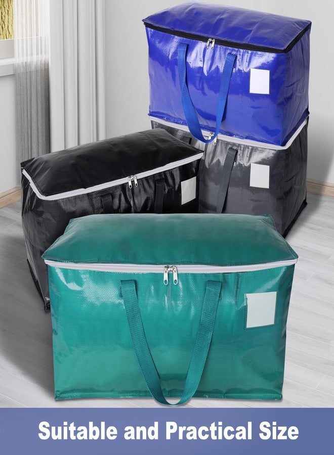 StorageRight Moving Bags-Heavy Duty Moving Boxes, Storage Totes with Zipper, Reinforced Handles and Tag Pocket-Collapsible Moving Supplies for moving, Storage and Travel 93L(Four Colors-4 Pack) - Image 5