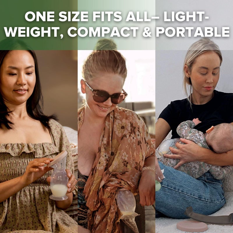 haakaa Silicone Breast Pump & Silicone Cap (Blush) 5oz/150ml, Gen.2 - Image 3