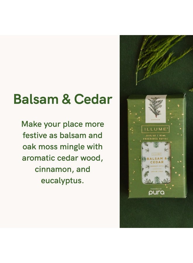 Pura And Illume Fragrance For Smart Home Air Diffusers Room Freshener Aromatherapy Scents For Bedrooms & Living Rooms Odor Eliminator 2 Pack Balsam & Cedar - Image 4