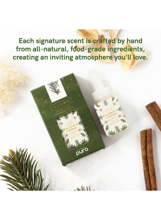 Pura And Illume Fragrance For Smart Home Air Diffusers Room Freshener Aromatherapy Scents For Bedrooms & Living Rooms Odor Eliminator 2 Pack Balsam & Cedar - Image 3