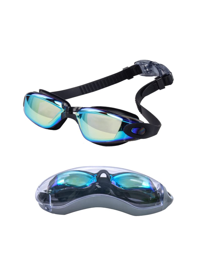KASTWAVE Leak-proof, Waterproof, Anti-fog, Anti-ultraviolet Swimming, Crystal Transparent Swimming Goggles, Mirrored Soft Silicone Nose, Suitable for Adult Men and Women - Image 1