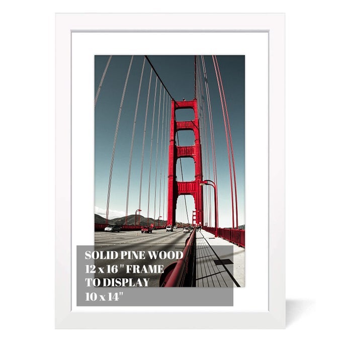 12X16 PICTURE FRAME DIAMOND PAINTING FRAMES POSTER FRAMES MADE OF SOLID WOODDISPLAY PICTURES 10X14 WITH MAT OR 12X16 WITHOUT MAT FOR PHOTOS PAINTINGSWALLS DECORATIONANNIVERSARYWEDDINGCHRISTMAS