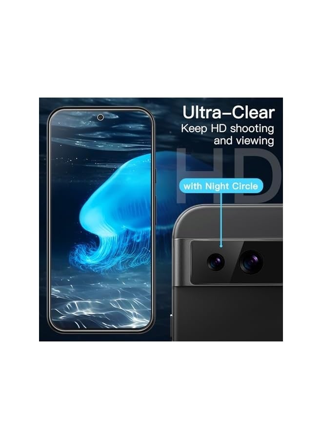 Jetech Screen Protector for Google Pixel 8a 6.1-Inch with Camera Lens Protector, Easy Installation Tool, Fingerprint Compatible, Tempered Glass Film, HD Clear, 2-Pack Each - Image 5