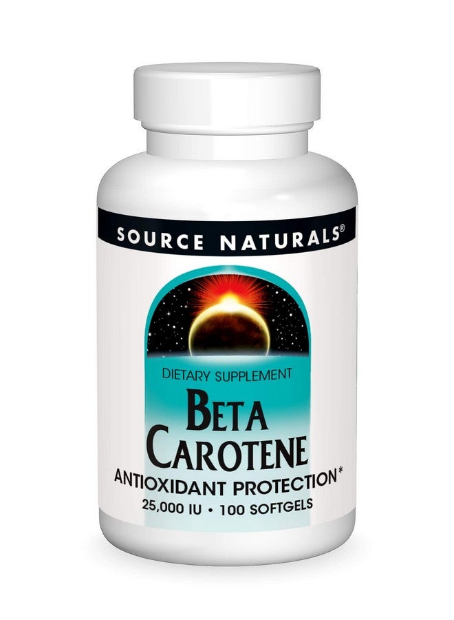 Source Naturals Beta Carotene 25000 Iu Antioxidant Protection Converted By Body To Vitamin A 100 Softgels - Image 1