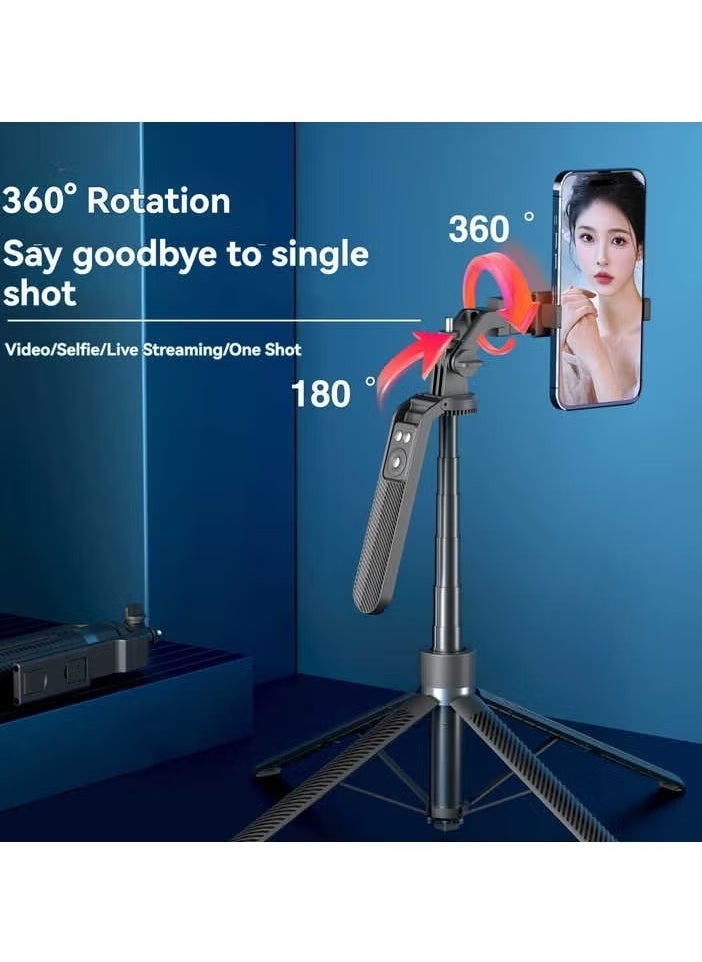 ELTRAZONE Bluetooth Aluminum Light Handheld Mini Smart Flexible Mobile Tripod – Selfie Phone Stand Holder with Remote Wireless Stick – Adjustable Stand for Phones & Tablets – Compact & Portable Design - Image 2