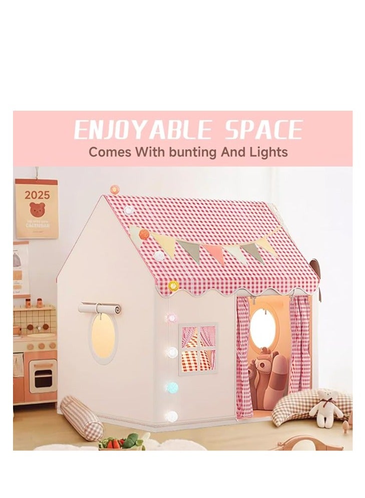 Raxoom Large Kids Tent House Indoor Outdoor,Toddler Play Tent With Birthday Party Decoration,Play house for Baby Princess Castle Tent, Kids Indoor Room Toys for Girls Boys Age 3,4,5,6-10 Years Old (pink) - Image 2