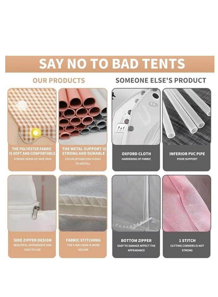 Raxoom Large Kids Tent House Indoor Outdoor,Toddler Play Tent With Birthday Party Decoration,Play house for Baby Princess Castle Tent, Kids Indoor Room Toys for Girls Boys Age 3,4,5,6-10 Years Old (pink) - Image 3