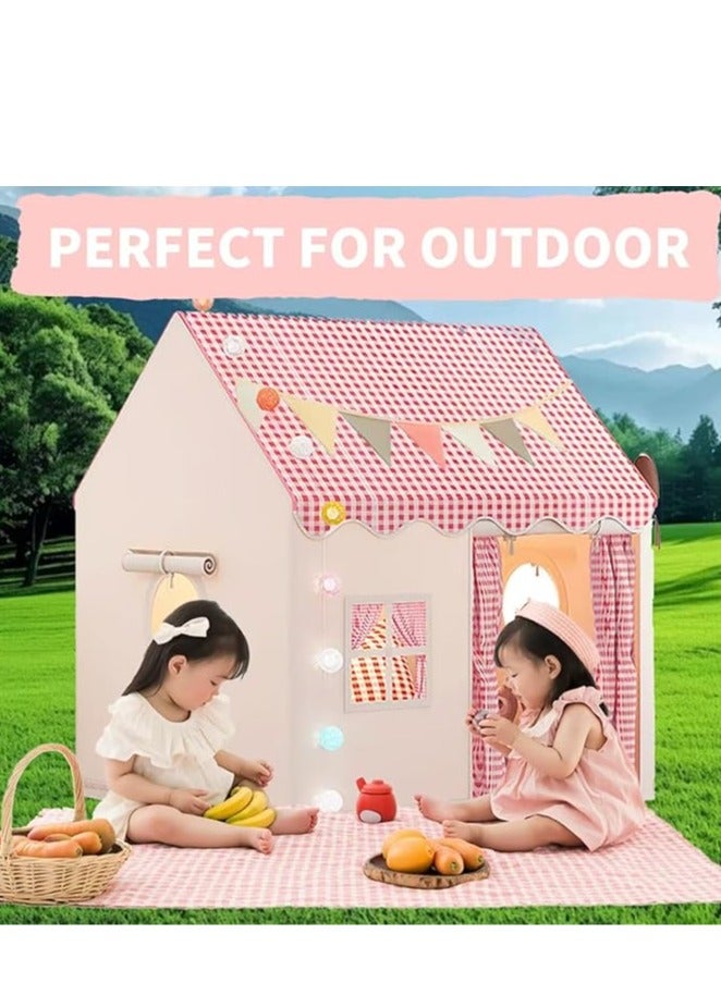 Raxoom Large Kids Tent House Indoor Outdoor,Toddler Play Tent With Birthday Party Decoration,Play house for Baby Princess Castle Tent, Kids Indoor Room Toys for Girls Boys Age 3,4,5,6-10 Years Old (pink) - Image 4