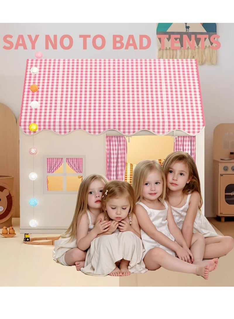 Raxoom Large Kids Tent House Indoor Outdoor,Toddler Play Tent With Birthday Party Decoration,Play house for Baby Princess Castle Tent, Kids Indoor Room Toys for Girls Boys Age 3,4,5,6-10 Years Old (pink) - Image 5
