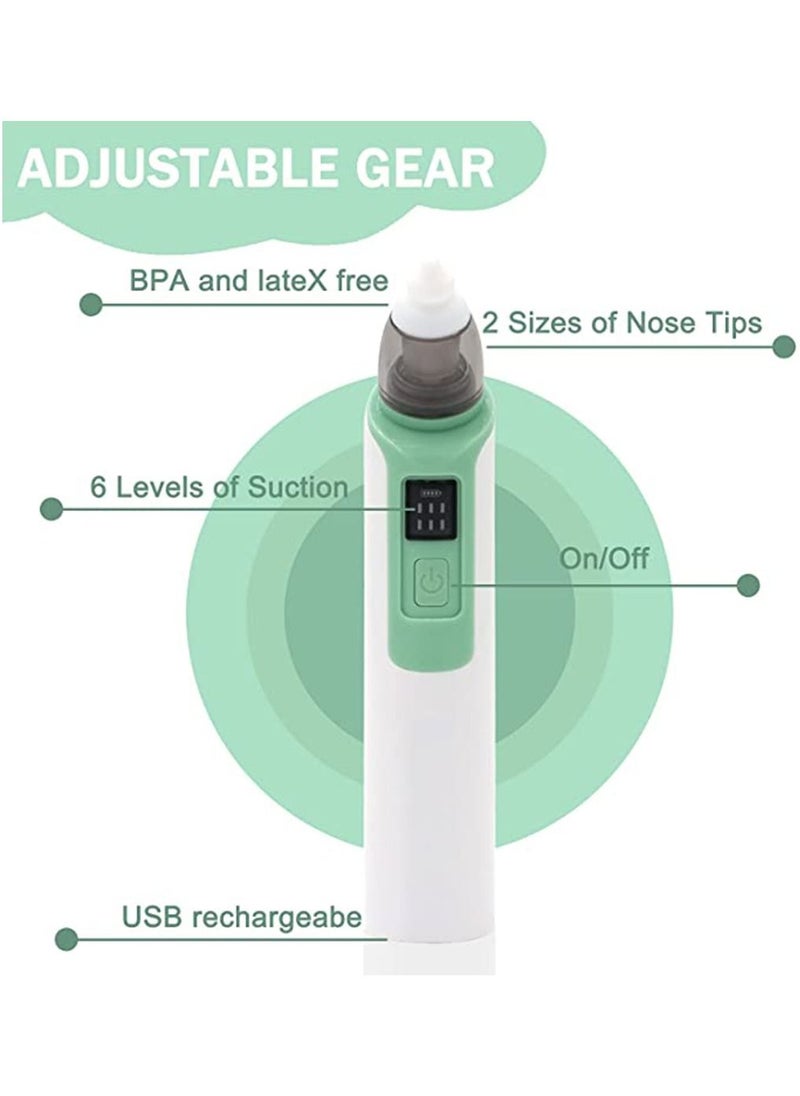 Electric Baby Nasal Aspirator Automatic Nose Cleaner Green
