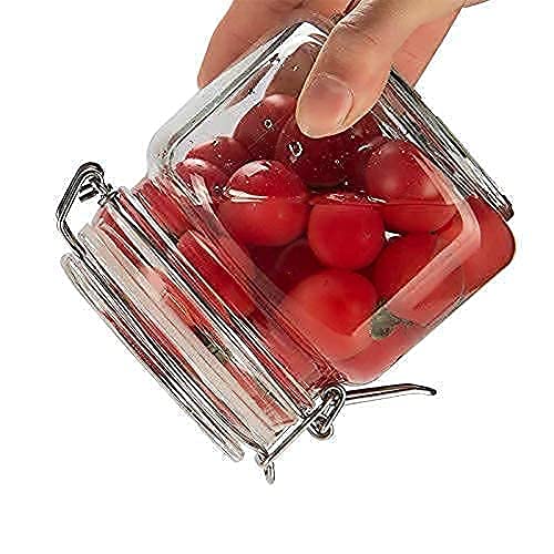 HEYOL Airtight Glass Kitchen Canisters with Glass Lid Mason Jars for Food Storage Organization and Canning SET OF 1 500 ml - Image 4