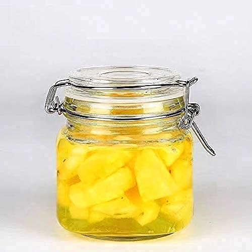 HEYOL Airtight Glass Kitchen Canisters with Glass Lid Mason Jars for Food Storage Organization and Canning SET OF 1 500 ml - Image 3