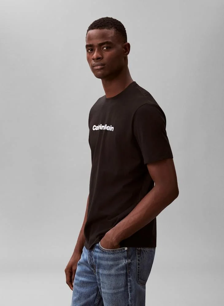 Calvin Klein Jeans  Linear Logo Crew Neck T-Shirt for Men | Best Price UAE