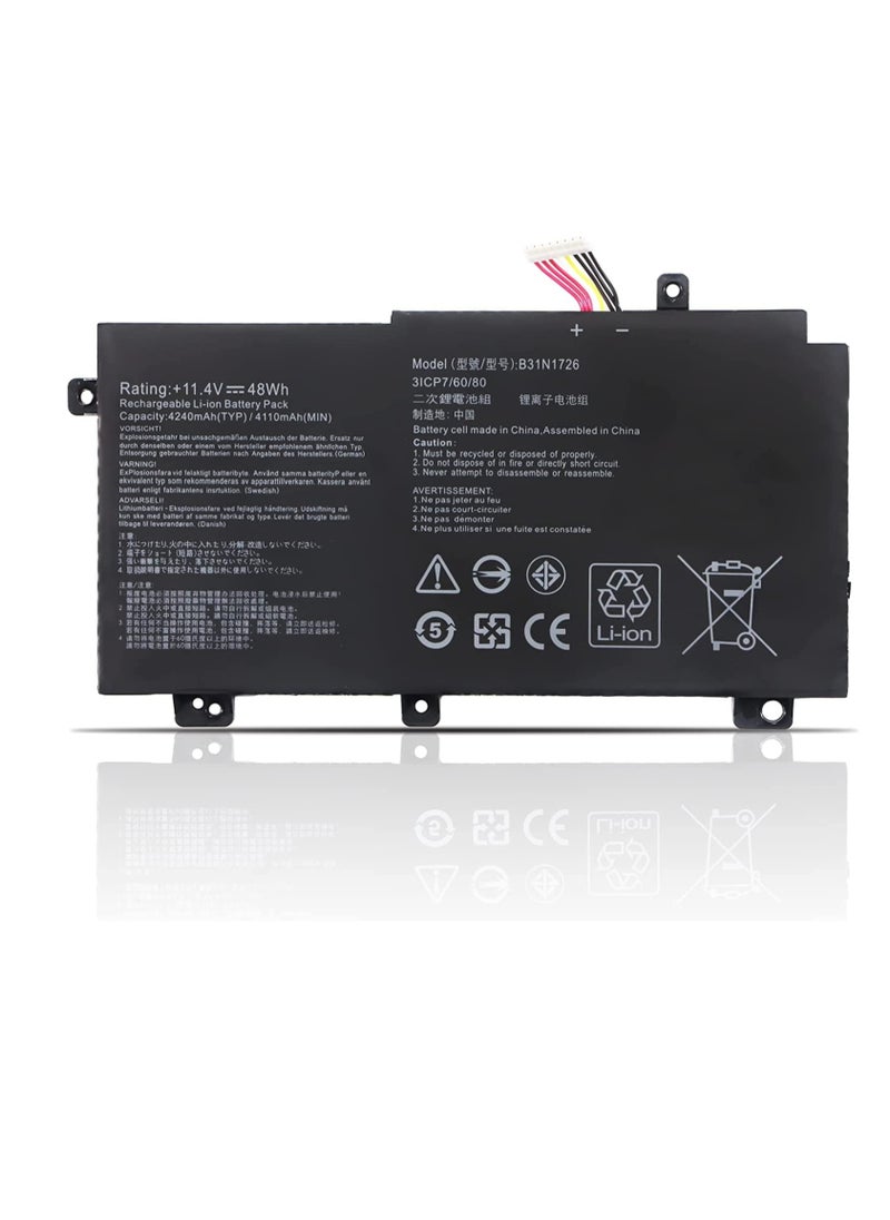 زيكسين بطارية B31N1726 لأجهزة الكمبيوتر المحمول Asus TUF Gaming FX504 FX504G FX504GD FX504GE FX504GM FX505 FX505DT FX505DV FX505DU FX505DY FX505GT FX505GE FX505GD FX505GM 80FX80 0G FX80GD FX80GE FX80GM  - Image 1