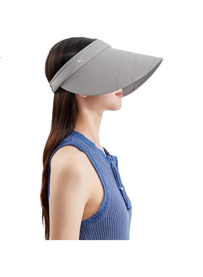 Vvc Sun Hat Women'S Foldable Summer Uv Protection Cap Outdoor Cycling Sunshade Hat Galaxy Grey One Size - Image 1
